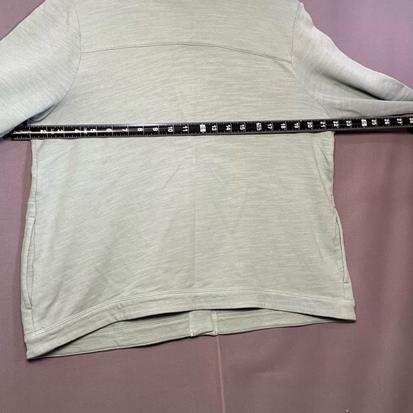 Pure Jill Organic women’s Cotton Sage Green Button Up Collared Shirt Jacket Sz M - Picture 5 of 9